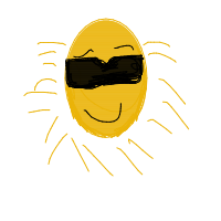 sun wearing sunglasses drawing by guest-x31vw58e8 in Artbitrator