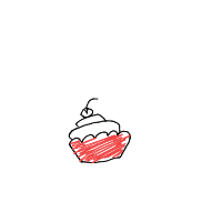 cupcake with cherry drawing by guest-3y1k9s5nc in Artbitrator