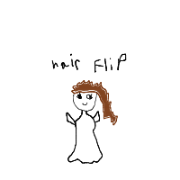 dramatic hair flip drawing by guest-uwfqu7n1d in Artbitrator