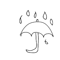 umbrella in rain drawing by viiqqi in Artbitrator