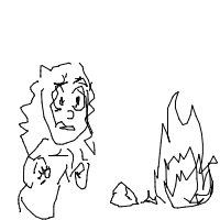 caveman discovering fire drawing by guest-2nmgf6yw5 in Artbitrator