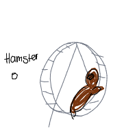 hamster on wheel drawing by guest-zij45orlk in Artbitrator