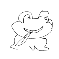 happy frog drawing by ananimal in Artbitrator