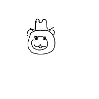 bear with a hat drawing by vulpular in Artbitrator