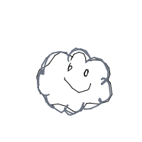 cloud with face drawing by guest-d8ynuuauo in Artbitrator