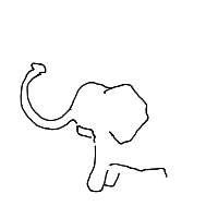 elephant with a hat drawing by guest-te1636hoi in Artbitrator