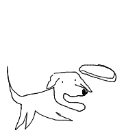 dog catching frisbee drawing by guest-29x411hfa in Artbitrator