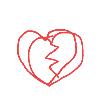 broken heart drawing by tzot in Artbitrator