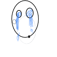 crying face drawing by guest-xwj78wyg0 in Artbitrator