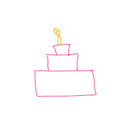 birthday cake drawing by momo in Artbitrator
