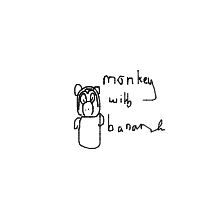 monkey with banana drawing by guest-rtinuyks9 in Artbitrator