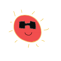 sun wearing sunglasses drawing by mikey in Artbitrator
