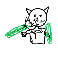 cat vs cucumber drawing by guest-uevwwzjts in Artbitrator