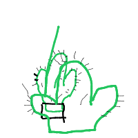 dancing cactus drawing by guest-7fgjqvshg in Artbitrator