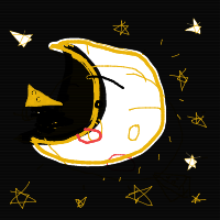 moon eating cheese drawing by guest-7fgjqvshg in Artbitrator