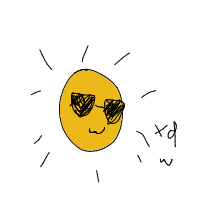 sun wearing sunglasses drawing by guest-r2drnftt0 in Artbitrator