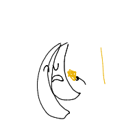 moon eating cheese drawing by guest-1r5mty8q4 in Artbitrator