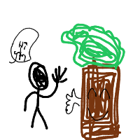 tree giving high five drawing by guest-1r5mty8q4 in Artbitrator