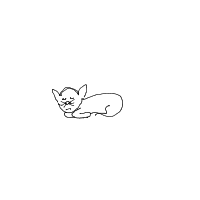 sleeping cat drawing by maxy in Artbitrator