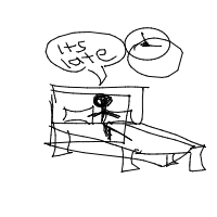 waking up late drawing by guest-4qwdgou1q in Artbitrator