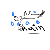 raining cats and dogs drawing by guest-f1e3wadka in Artbitrator