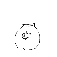 fish in bowl drawing by guest-jlgziqyey in Artbitrator