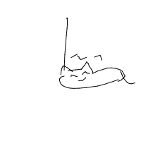 sleeping cat drawing by bagsbyclairo in Artbitrator