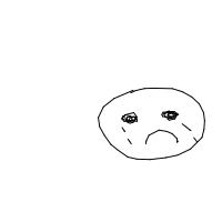sad face drawing by bagsbyclairo in Artbitrator