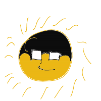 sun wearing sunglasses drawing by guest-mn0o1nqin in Artbitrator