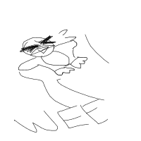 penguin sliding drawing by ikari in Artbitrator