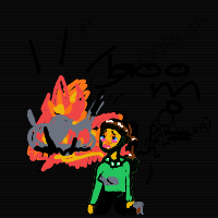 walking away from explosion drawing by guest-rw2hg21mv in Artbitrator