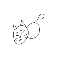 sleeping cat drawing by ol3f in Artbitrator
