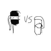 ninja vs viking drawing by laudasur in Artbitrator