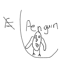 excited penguin drawing by guest-dd7n9dn19 in Artbitrator