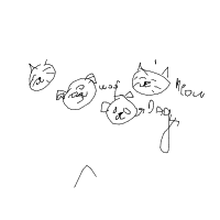 raining cats and dogs drawing by ol3f in Artbitrator