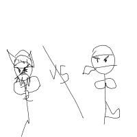 ninja vs viking drawing by ol3f in Artbitrator