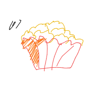 popcorn overflowing drawing by mirela_base in Artbitrator