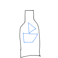 ship in bottle drawing by kkat7 in Artbitrator