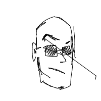rock with sunglasses drawing by guest-05n0yz2t3 in Artbitrator