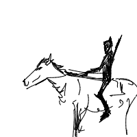 knight riding a horse drawing by guest-05n0yz2t3 in Artbitrator