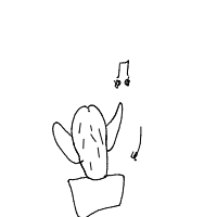 dancing cactus drawing by guest-lld80bqrq in Artbitrator
