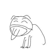 happy frog drawing by ol3f in Artbitrator