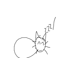 sleeping cat drawing by guest-n1qqbzher in Artbitrator
