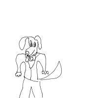 dog in costume drawing by kosidil735 in Artbitrator