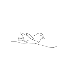 penguin sliding drawing by kosidil735 in Artbitrator