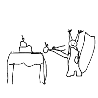 squirrel stealing food drawing by kosidil735 in Artbitrator