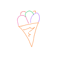 ice cream cone drawing by kosidil735 in Artbitrator
