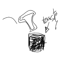 bread in toaster ejecting drawing by guest-xkkf3ogl3 in Artbitrator