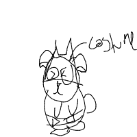 dog in costume drawing by ol3f in Artbitrator