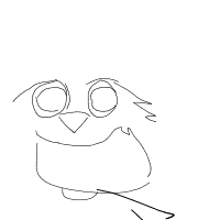 confused owl drawing by panther in Artbitrator
